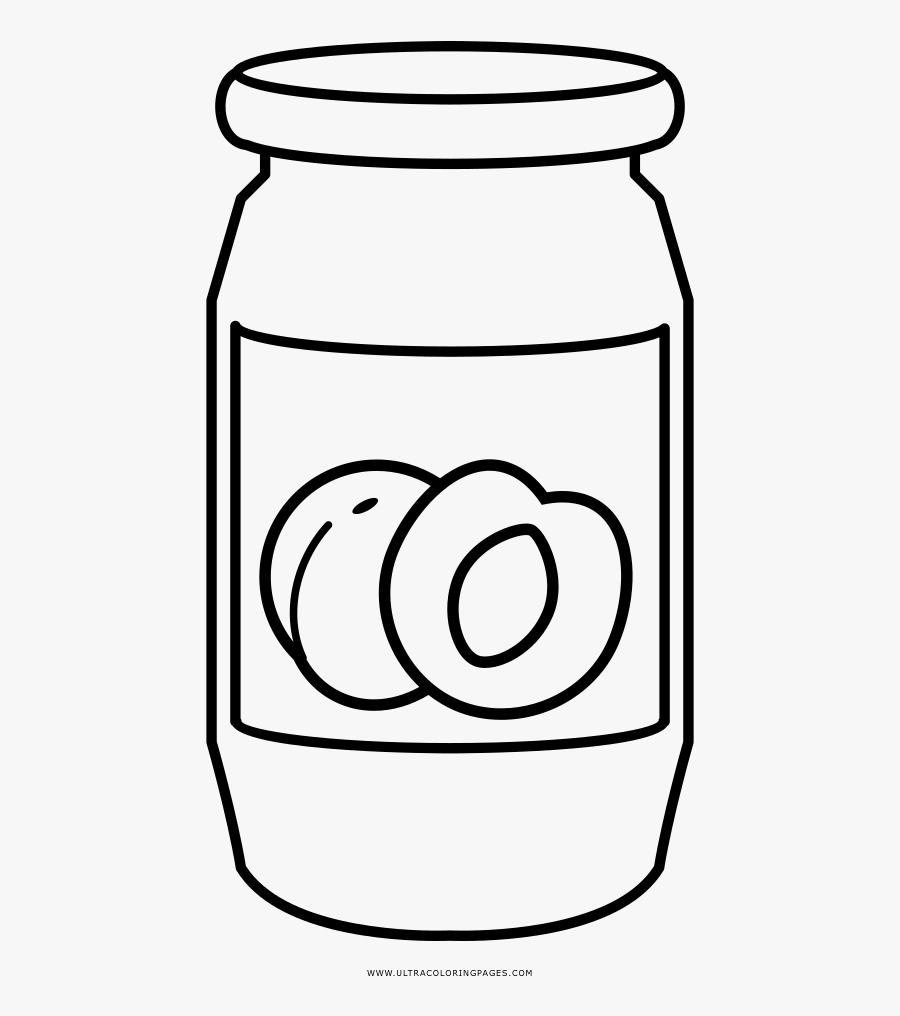 Apricot Jam Coloring Page - Strawberry Jelly Coloring Page, Transparent Clipart