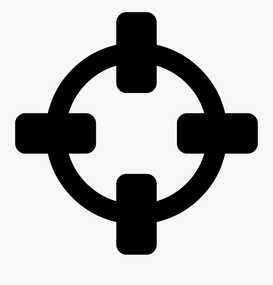 Crosshairs - Font Awesome Target Icon, Transparent Clipart