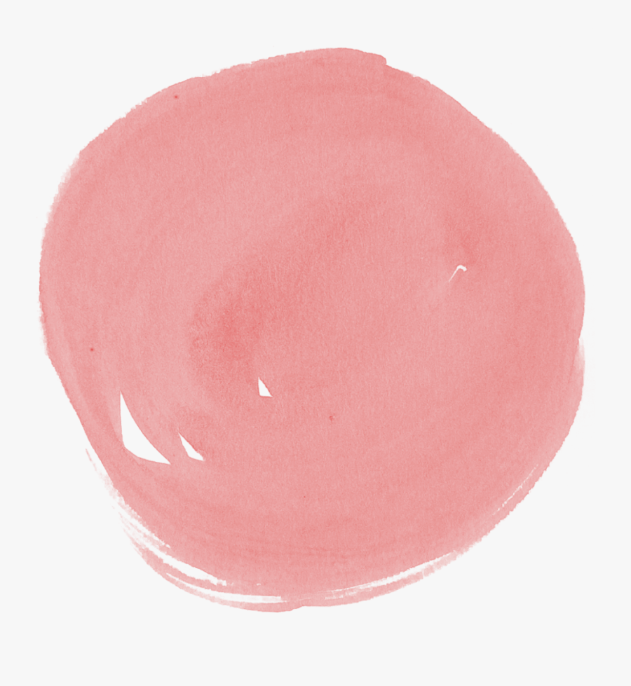 Watercolor Circle - Lipstick, Transparent Clipart