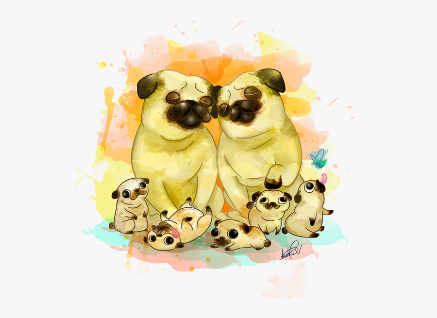 Transparent Dog Emoji Png - Dog Family Cartoon Transparent, Transparent Clipart