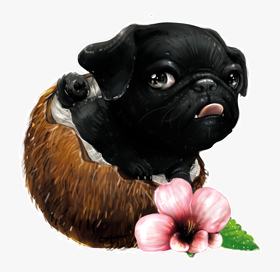 Dibujos Kawaii De Pug, Transparent Clipart