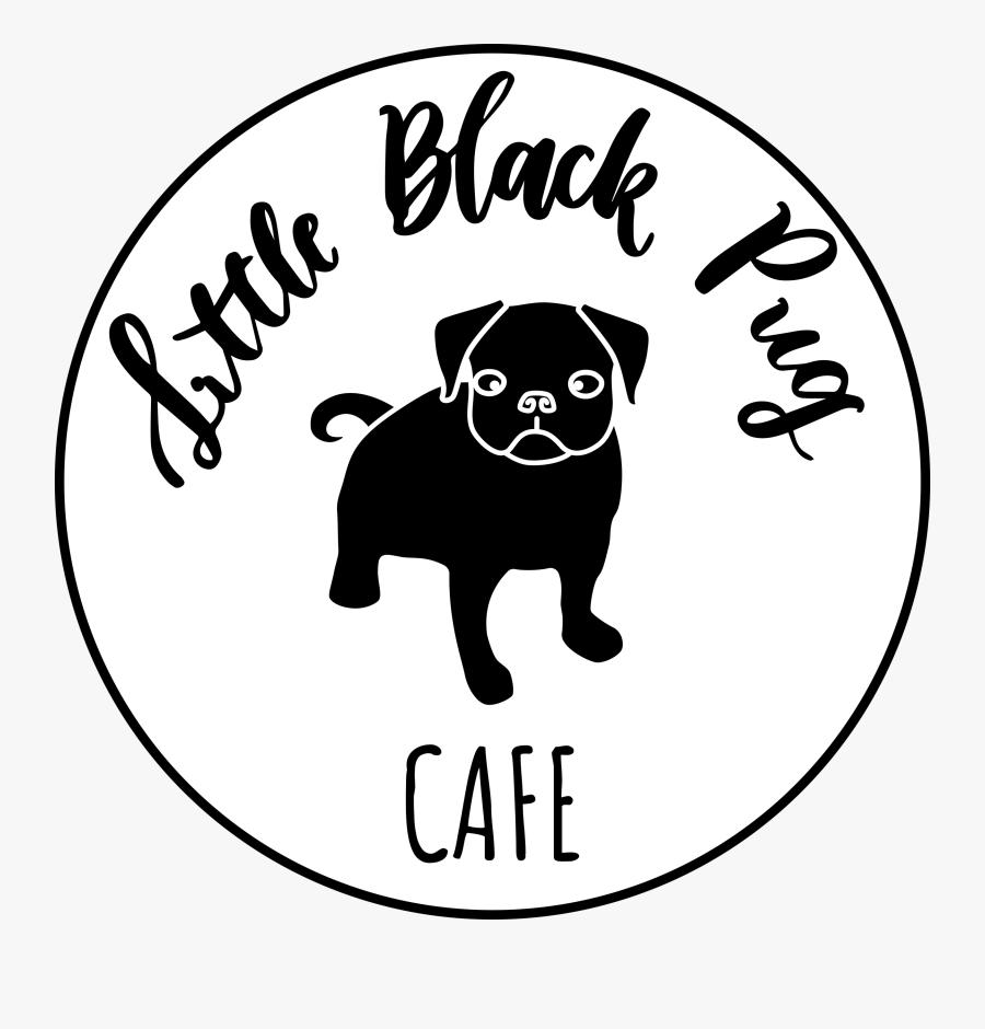 Little Black Pug Cafe - Little Black Pug, Transparent Clipart