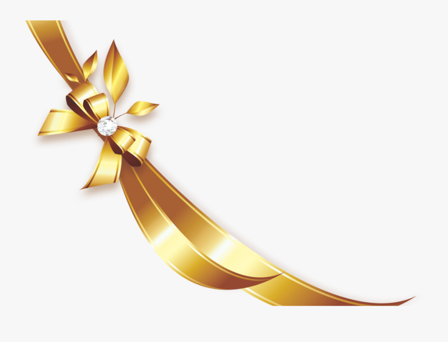 Ribbon Clip Art - Golden Ribbon Png Hd, Transparent Clipart