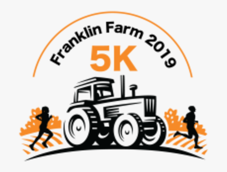 Franklin Farm 5k - Tractor, Transparent Clipart