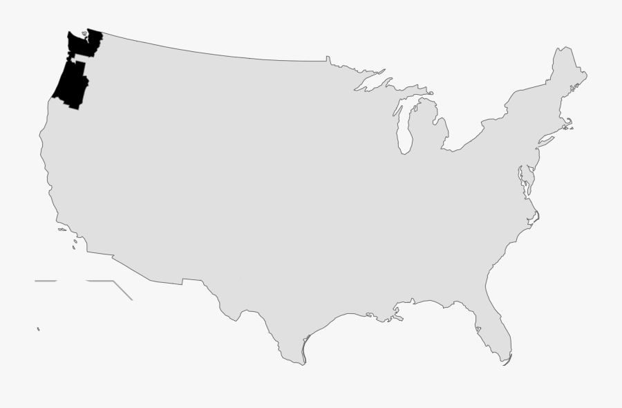 Cascadia Map Us - Map Of Grasslands In The United States, Transparent Clipart