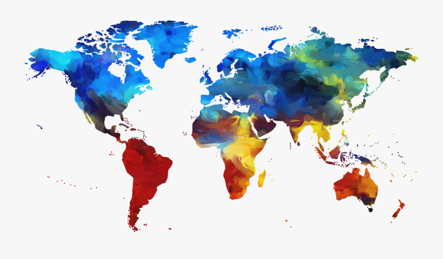 Clip Art Geography Pictures - World Map, Transparent Clipart