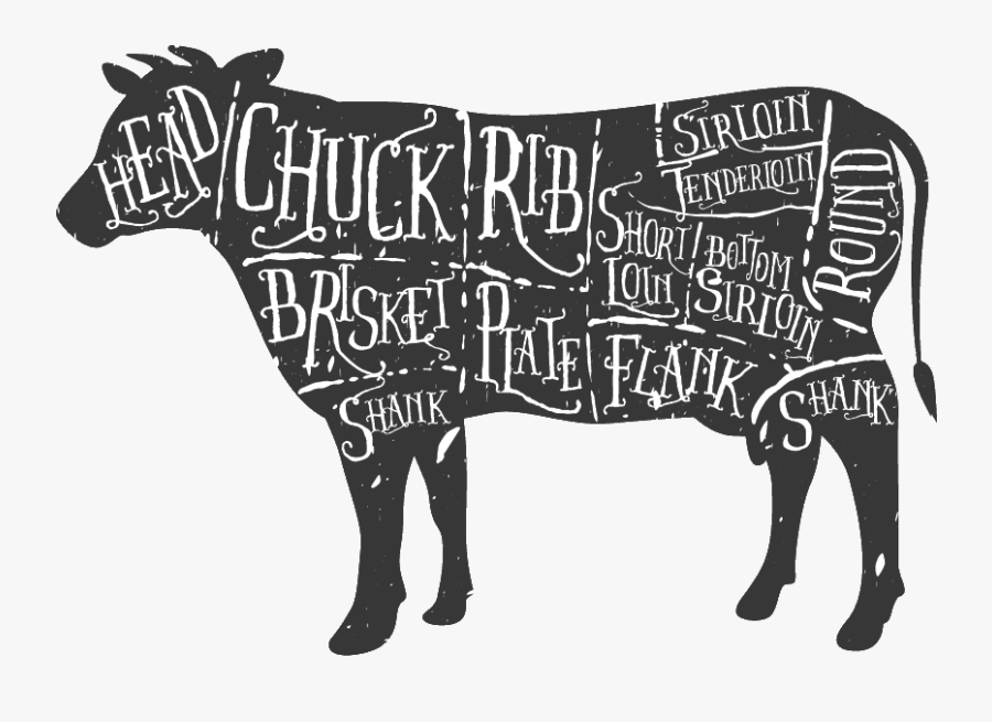 Carne Asada Cow Location, Transparent Clipart