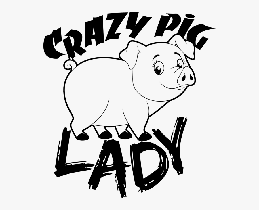 Crazy Pig Lady, Transparent Clipart