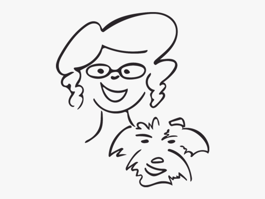 Crazy Lady Cranky Dog - Cartoon, Transparent Clipart