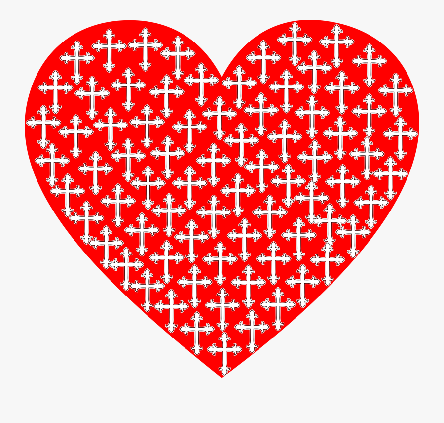 Clipart Love Cross - Hearts In Heart, Transparent Clipart