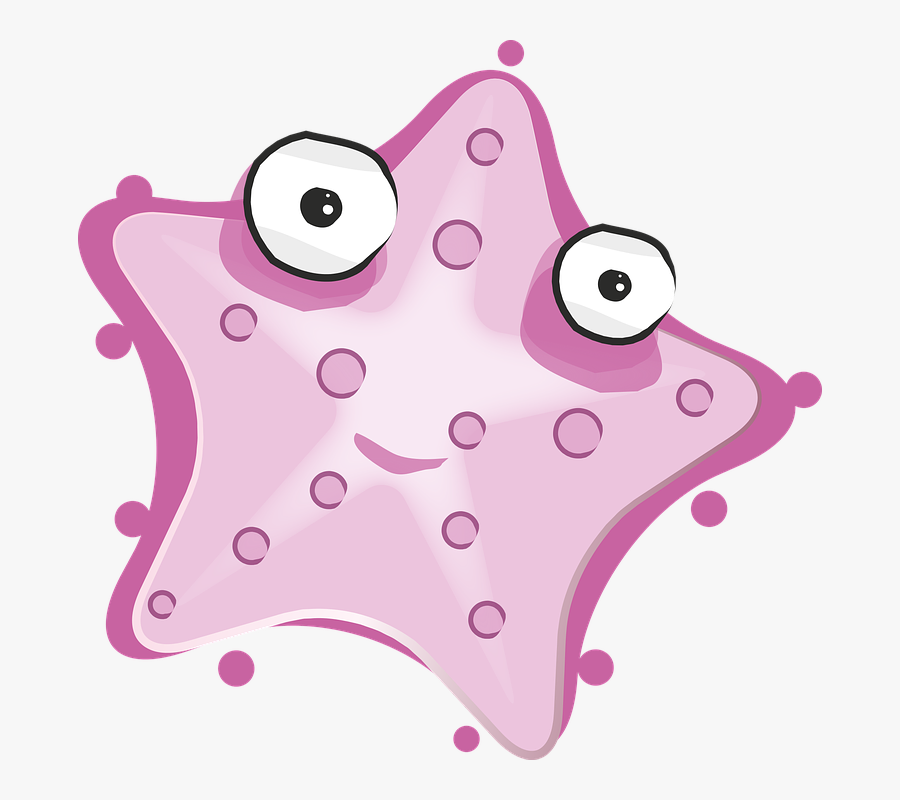 Starfish, Sea, Fun, Little Starfish, Character, Rose - Kartun Bintang Laut Png, Transparent Clipart