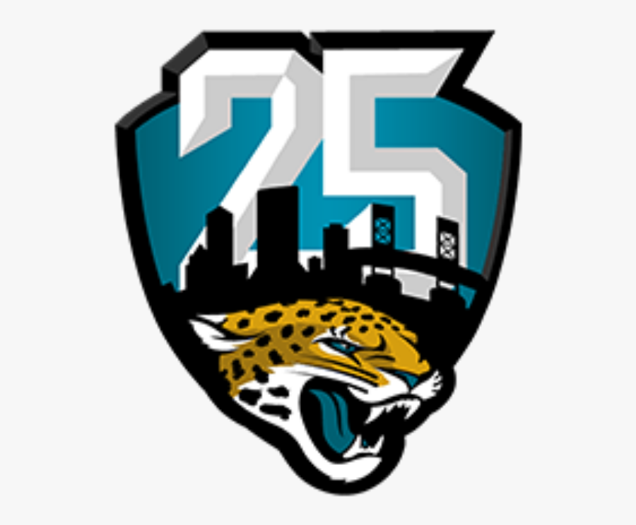 Jacksonville Jaguars 25th Anniversary Logo, Transparent Clipart