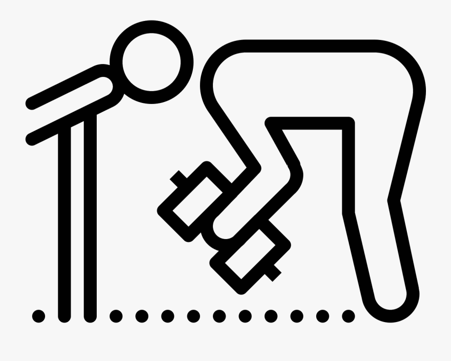 This Is A Picture Of A Man Bending Over With His, Transparent Clipart