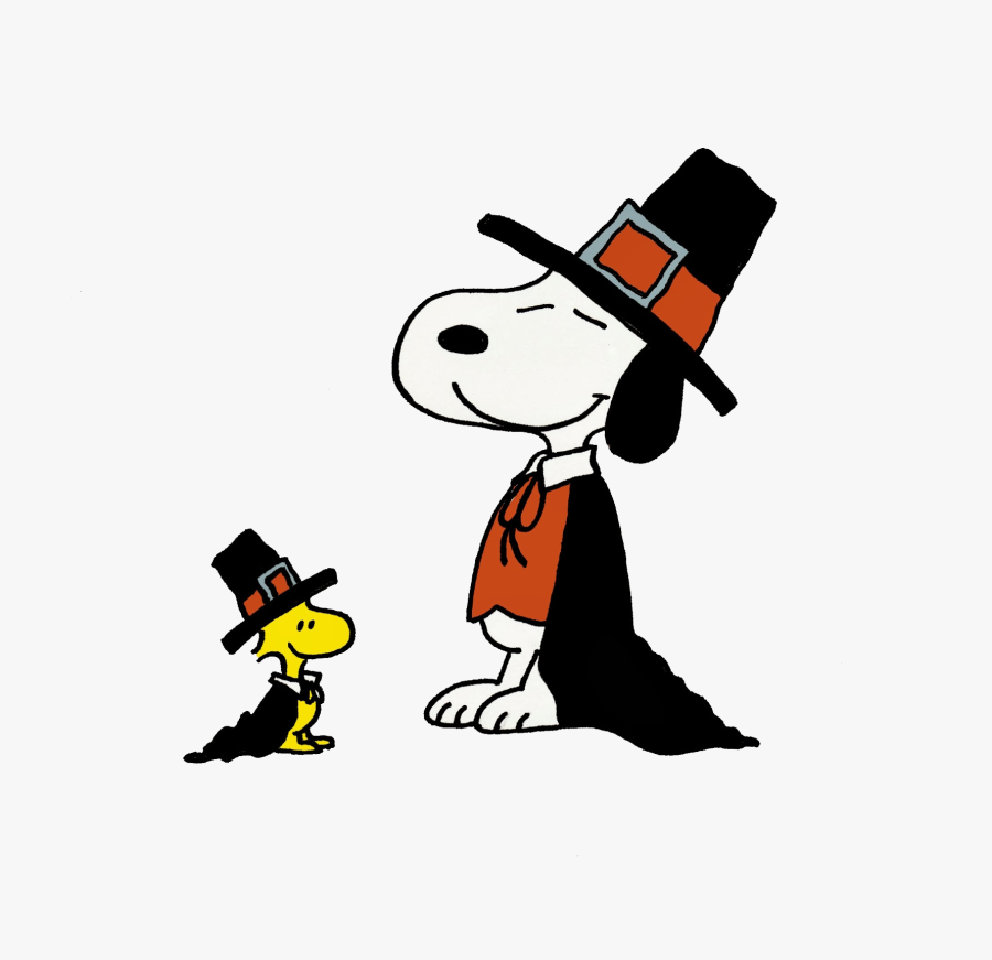 Snoopy And Woodstock Pilgrim, Transparent Clipart