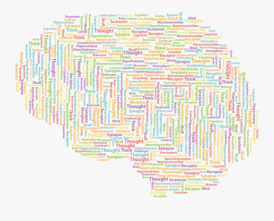 Brain Word Cloud No Background Clip Arts - Brain Words Transparent Background, Transparent Clipart