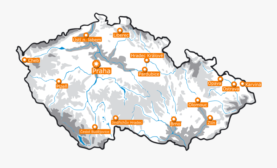 Map Of Gregor Mendels Life, Transparent Clipart