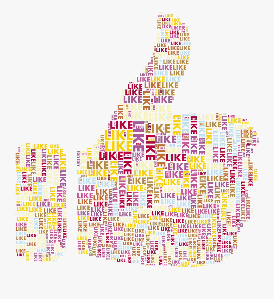 Like Thumbs Up Word Cloud No Background Clip Arts - Word Cloud No Background, Transparent Clipart