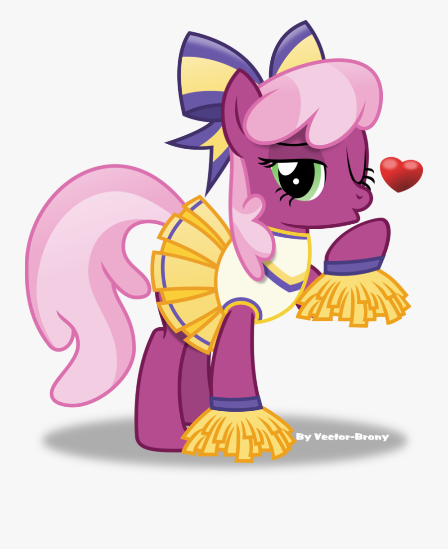 Image Royalty Free Library Artist Brony Blowing - My Little Pony Cheerilee Cheerleader, Transparent Clipart