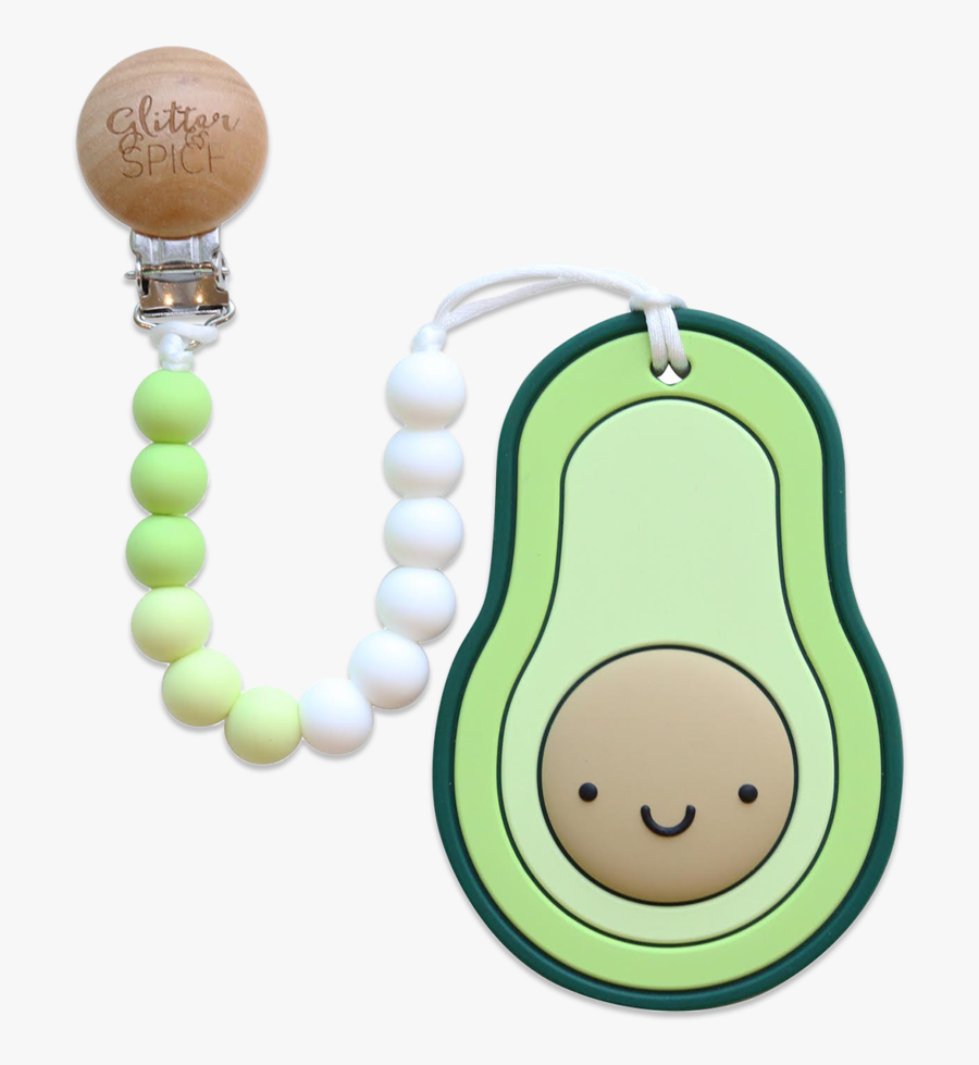 Avocado Teether, Transparent Clipart