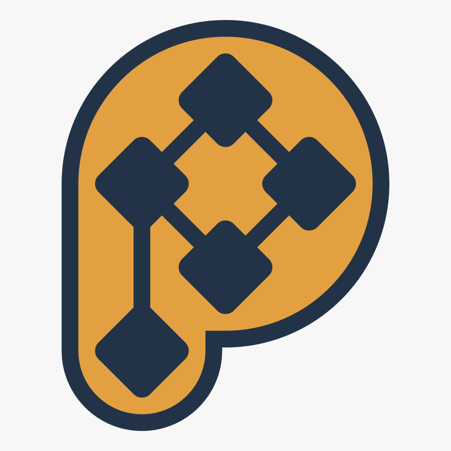 Paths Logo Ver A Bordered, Transparent Clipart