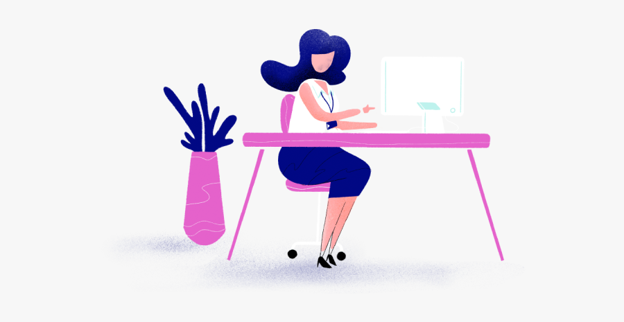 Consultant At Desk, Transparent Clipart