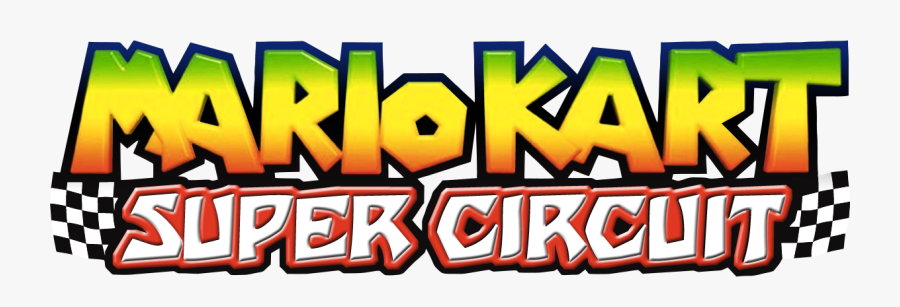 Mario Kart Super Circuit Logo, Transparent Clipart