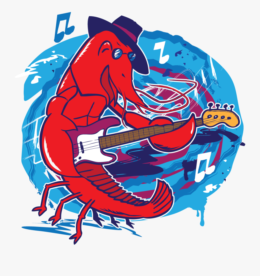 Crawfish-bassist - Crawfish Jazz, Transparent Clipart