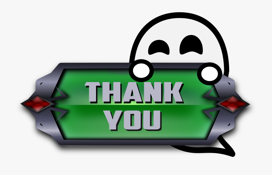 Ghostly Thank You, Transparent Clipart