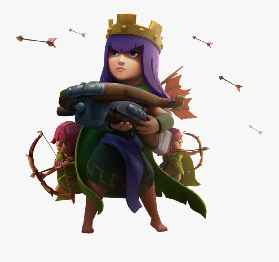 Clip Art Archer Queen Clash Of Clans - Clash Of Clans Archer Queen Png, Transparent Clipart