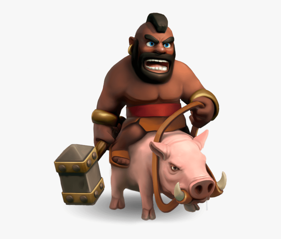 Clash Of Clans Hog Rider - Clash Royale Hog Rider Png, Transparent Clipart