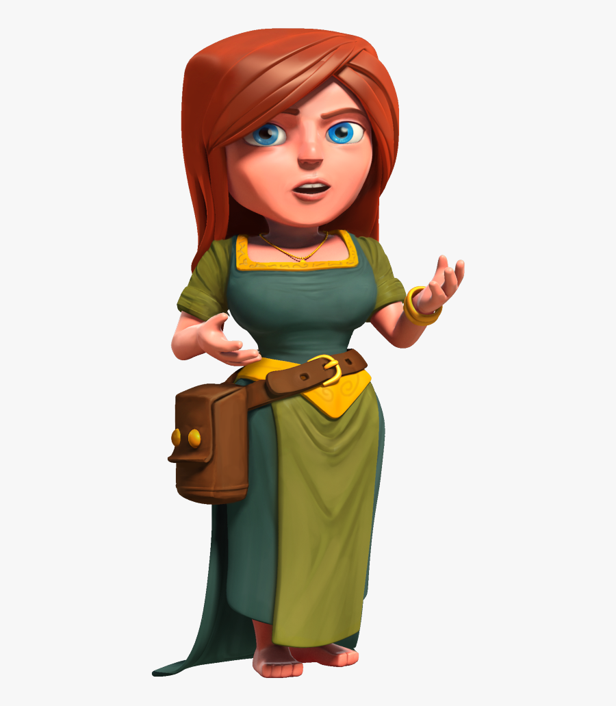 Clash Of Clans Clipart Mans - Clash Royale Female Characters, Transparent Clipart