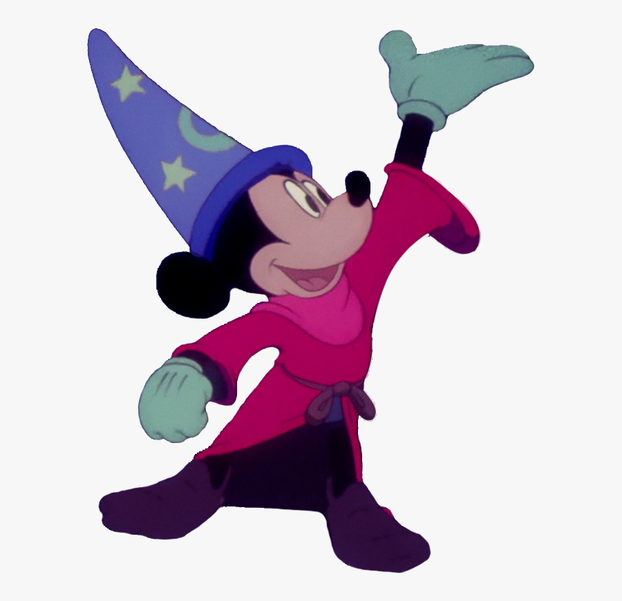 The Many Faces Of The Mouse - Sorcerer's Apprentice Mickey Silhouette, Transparent Clipart