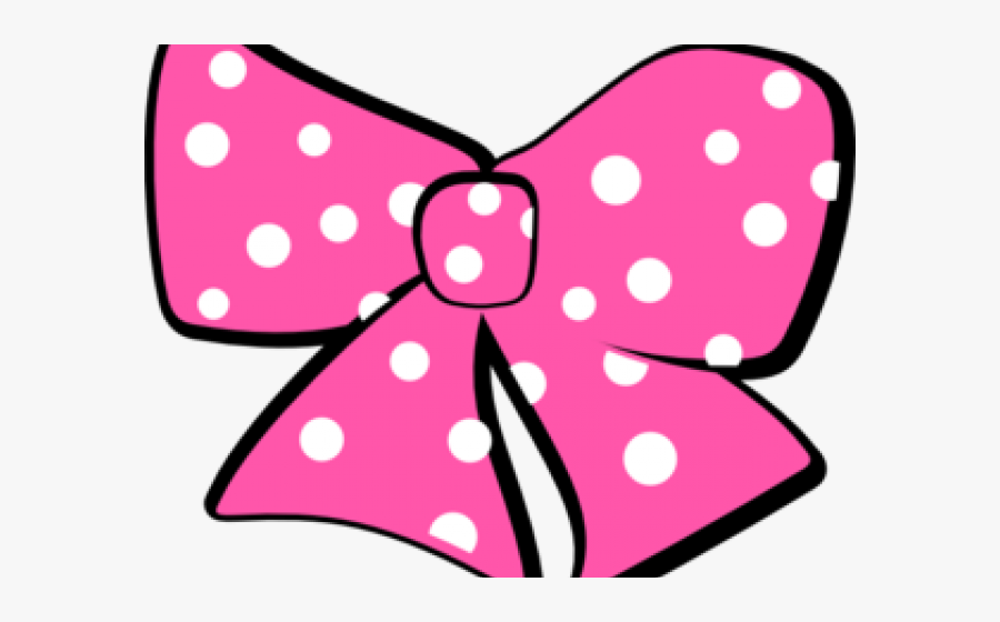 Free Minnie Mouse Clipart - Pink Polka Dot Bow Clipart, Transparent Clipart
