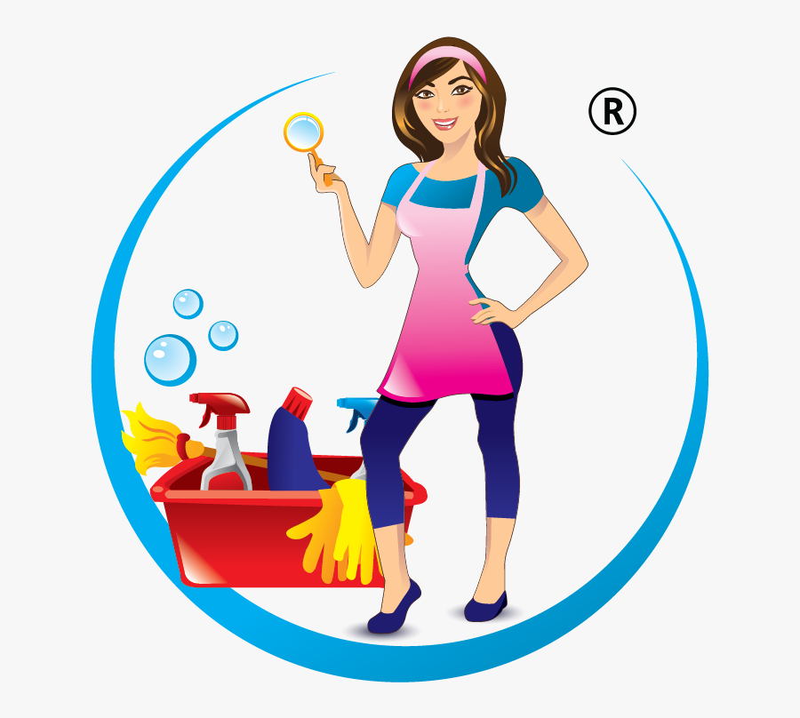 Fussy Cleaning Services - Cleaning Lady, Transparent Clipart