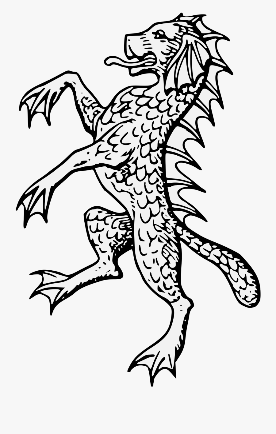 Sea Dog Heraldry, Transparent Clipart