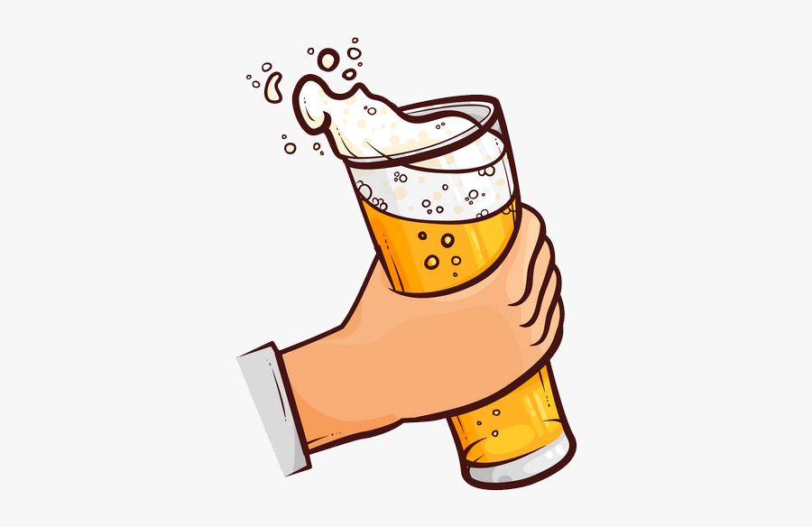 Mug Hand Holding Beer, Transparent Clipart
