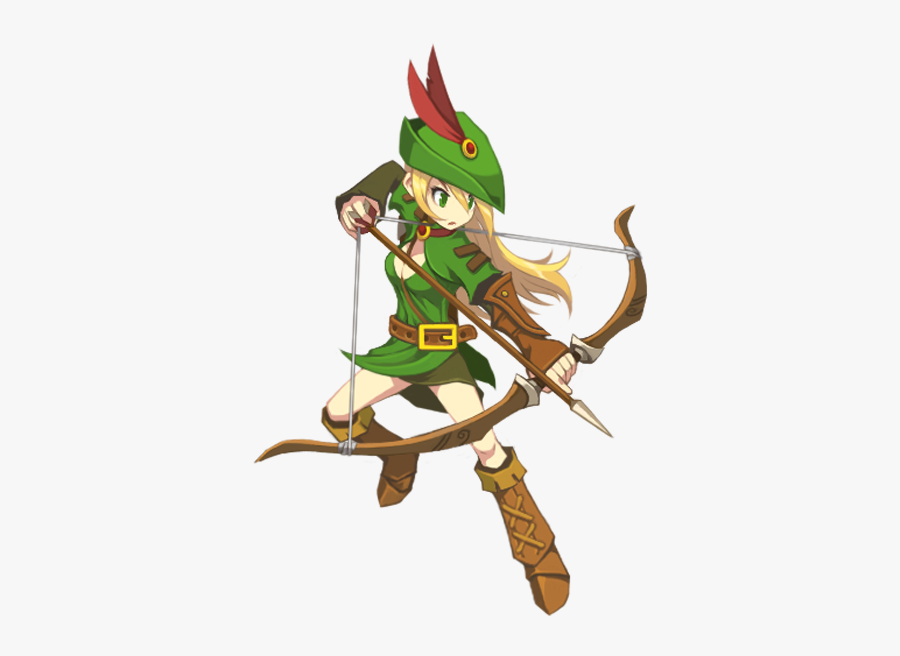 Female Robin Hood Cartoon, Transparent Clipart