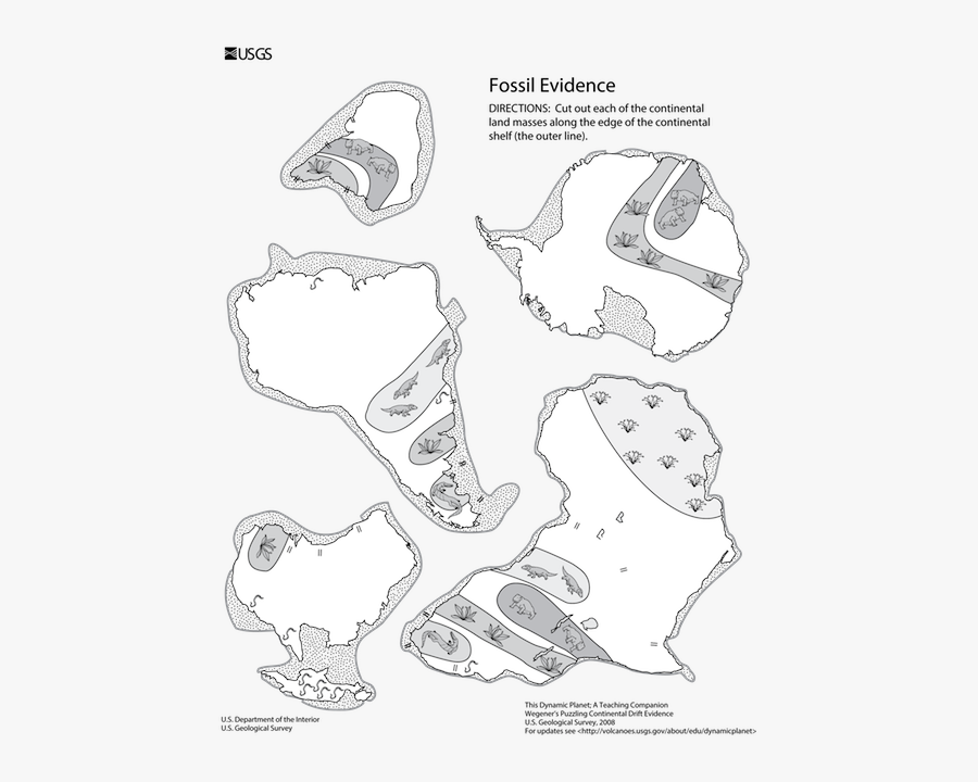 Usgs Fossil And Mountain Chain Evidence Worksheet Answer, Transparent Clipart