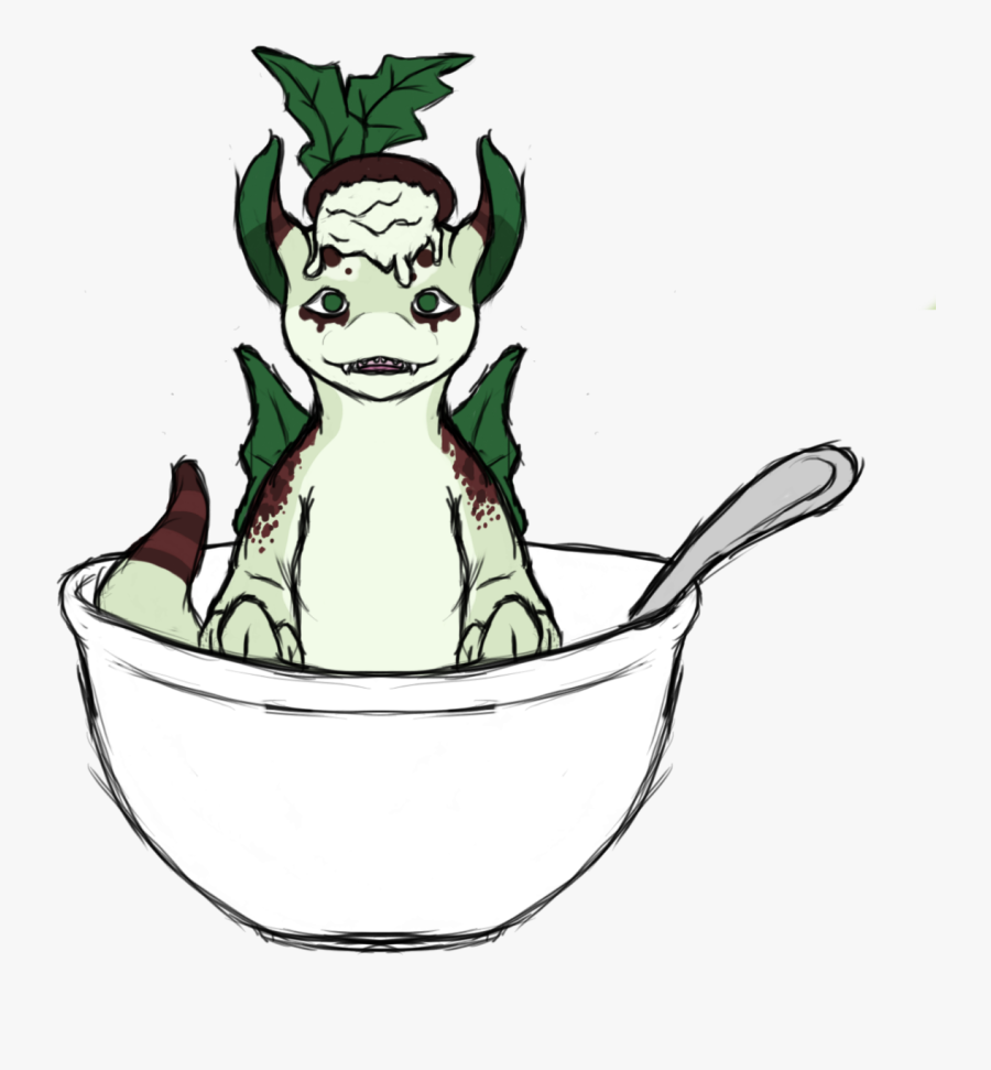 A Bowl Of Minty Ice Cream Sort Of - Cartoon, Transparent Clipart