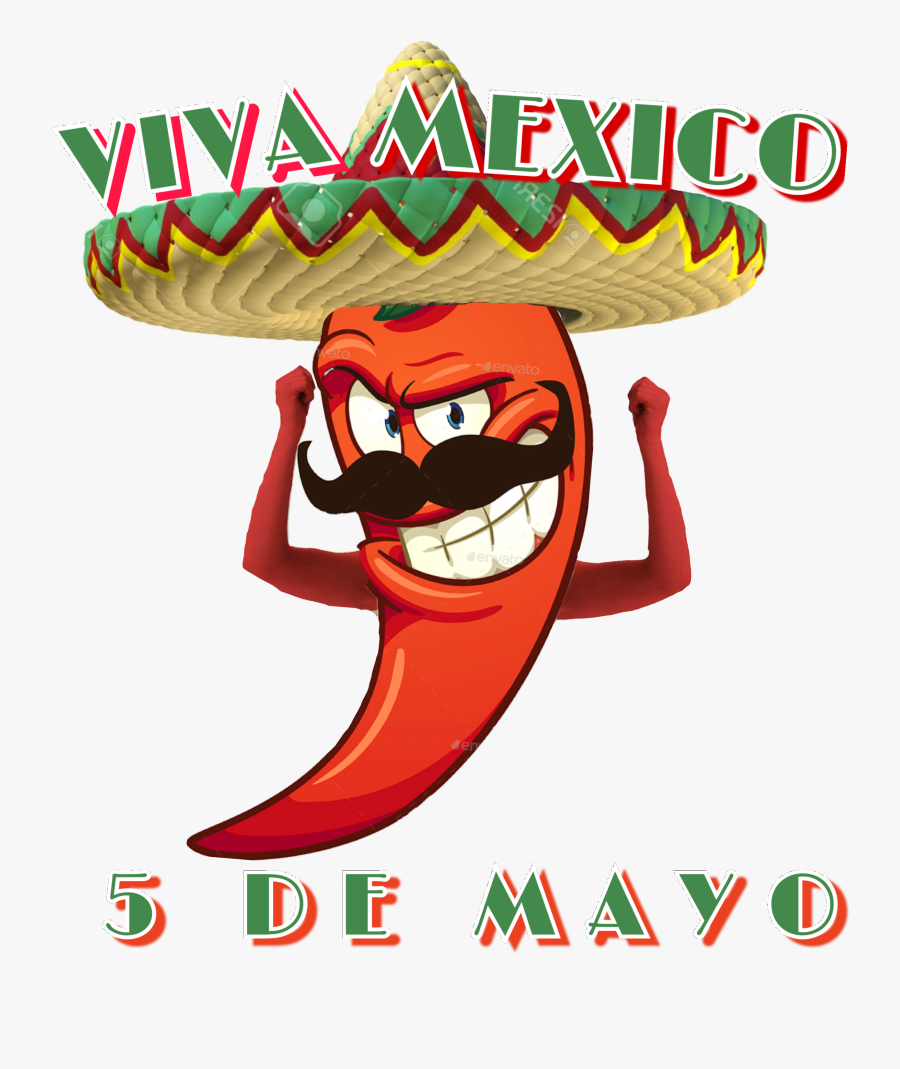 #5demayo #vivamexico #chilipepper #sombrero
#sccincodemayo - Cartoon, Transparent Clipart