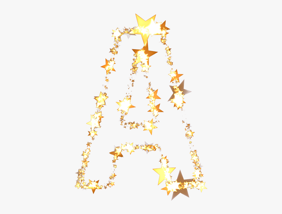 Letter, A, Abc, Star, Christmas, Christmas Alphabet - Alphabet, Transparent Clipart