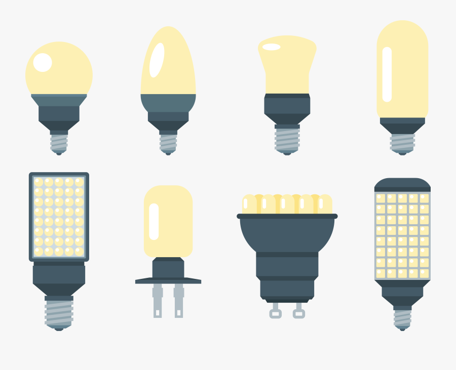 Clip Art Lamp Cartoon - Led Light Bulb Animated, Transparent Clipart