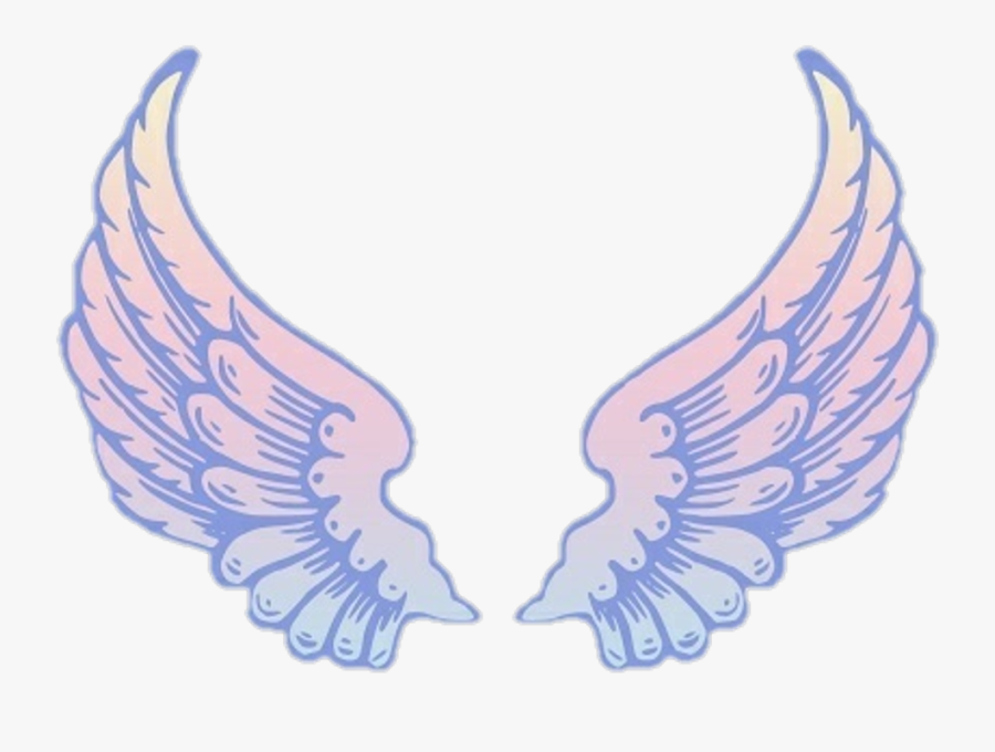 #tumblr #overlay #wings #alas #lila #morado #purple - Angel Wings Clipart Png, Transparent Clipart