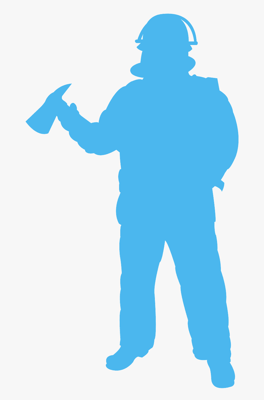 Silueta Bombero Png, Transparent Clipart