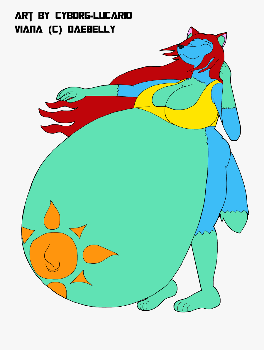 Anthro Pregnant Lucario, Transparent Clipart