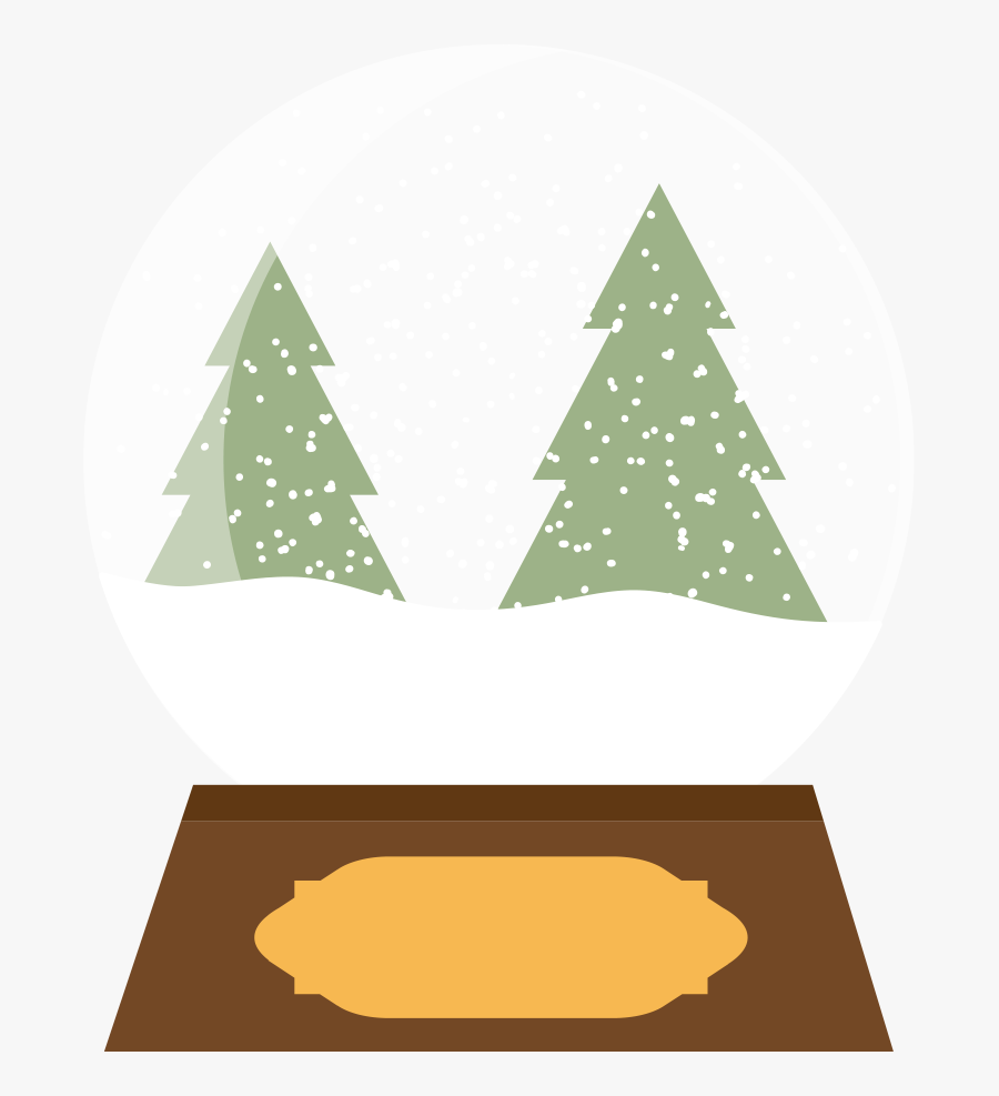 This Is A Sticker Of A Snow Globe - Christmas Tree, Transparent Clipart