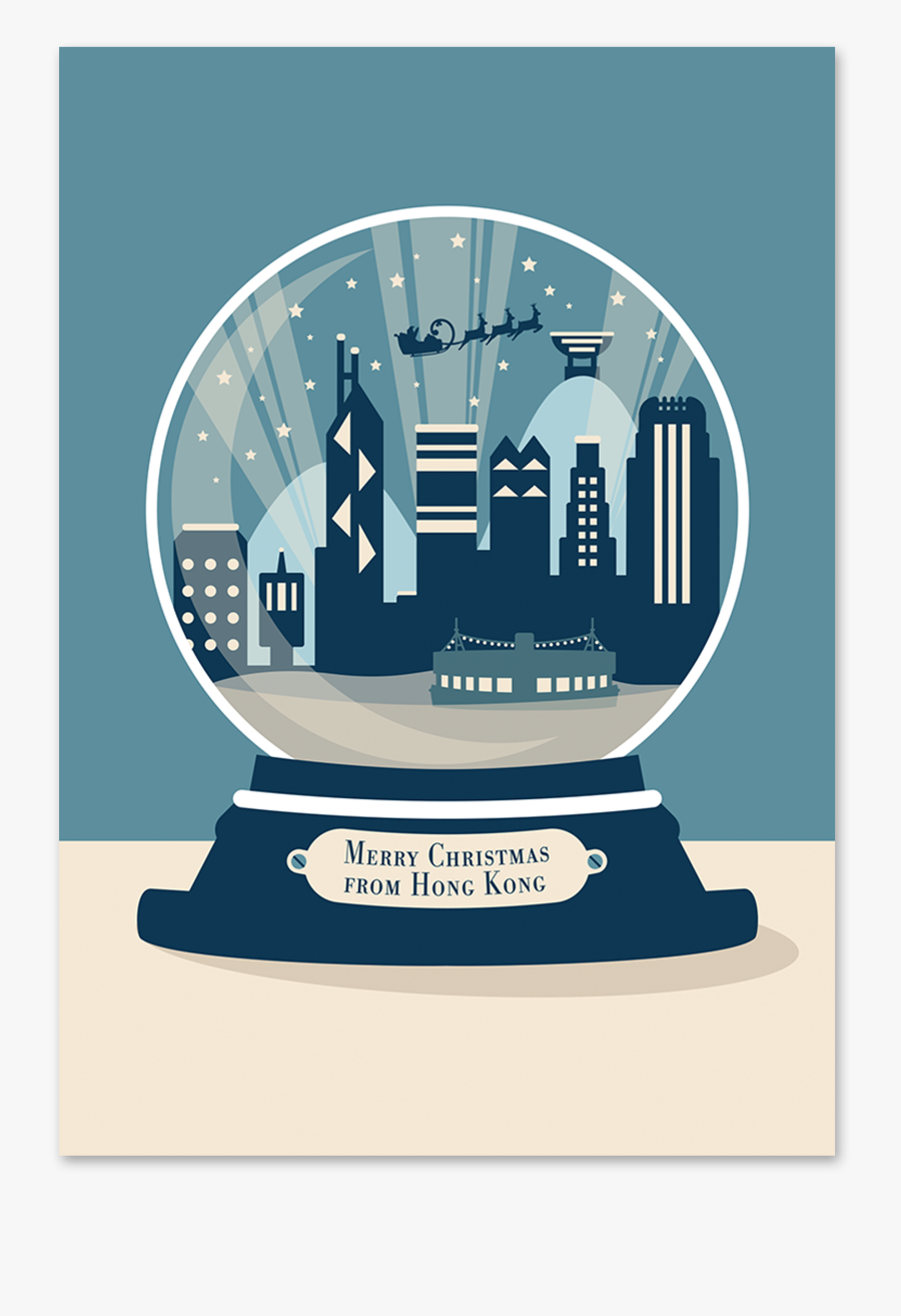 Christmas Poster Snow Globe Illustration, Transparent Clipart
