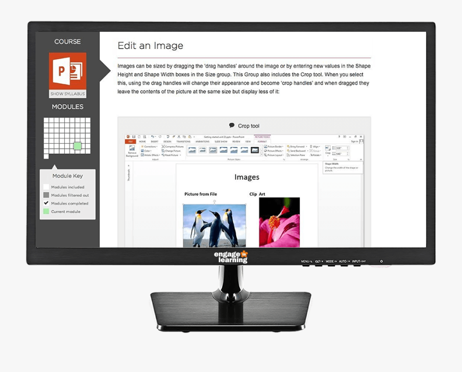 Editingsoftware Clipart Computer Training - Computer Monitor, Transparent Clipart