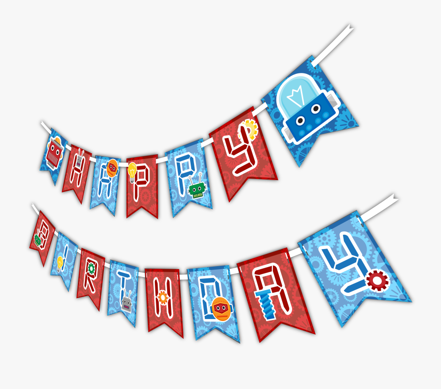 Robot "happy Birthday - Birthday, Transparent Clipart