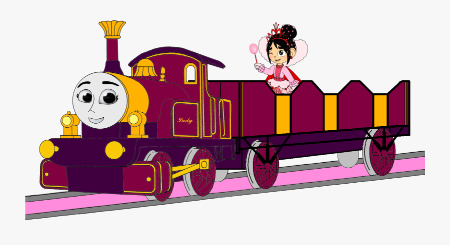 Lady With Her Open-topped Carriage & Vanellope Travelling - Thomas And Her Friends, Transparent Clipart